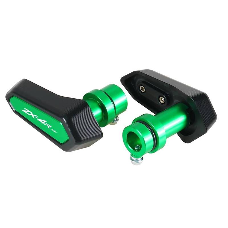 Motorrad Crash Schieberegler Motorrad Stoßfänger Sturzpad Für Kawasaki Ninja ZX4R ZX4RR ZX-4R ZX-4RR Crash Protector Crash Bar Motorschutz(Groen) von SXQPOCAR