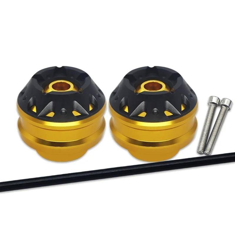 Motorrad Crash Schieberegler Motorradzubehör Vorderachse Gabel Crash Sliders Cap Pad Für CBR400R CBR500R CB400F CB400X CB500F CB500X Radschutz(Gold) von SXQPOCAR