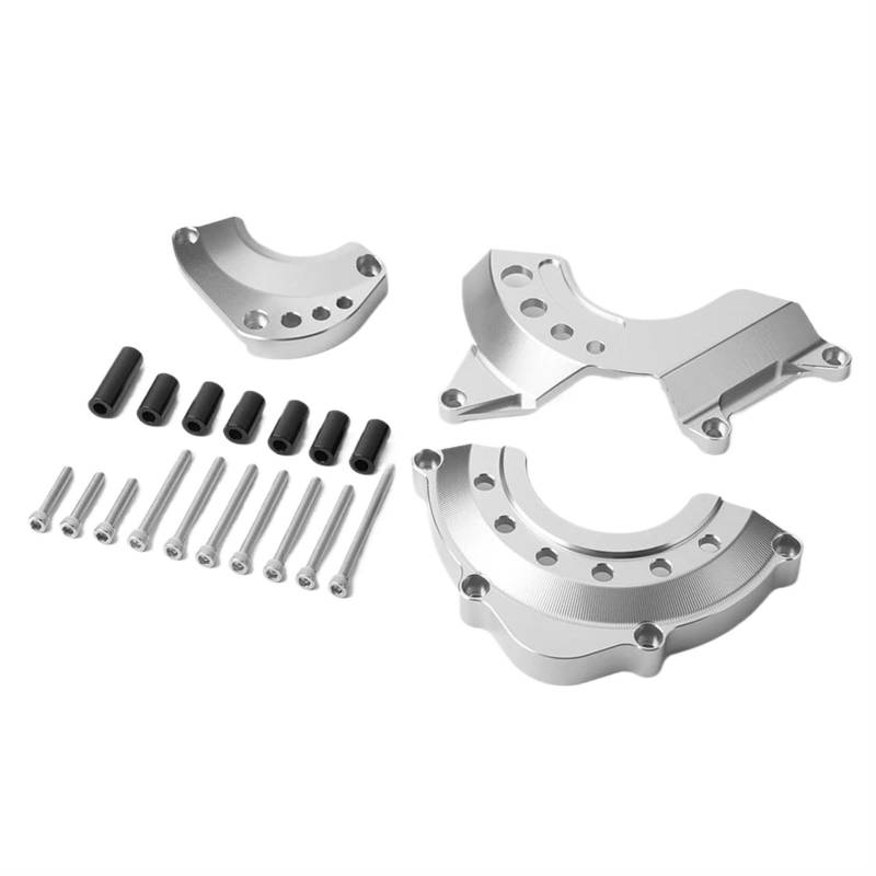 Motorrad Crash Schieberegler Motorschutzabdeckung Für Kawasaki Z900 Z900RS 2018-2024 Z 900RS Cafe Verkleidung Rahmen Slider Crash Pad Fall Stator Protector(Silver) von SXQPOCAR