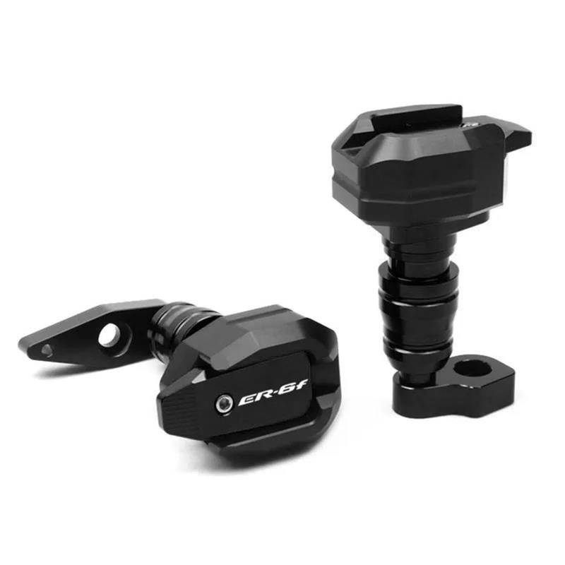 Motorrad Crash Schieberegler Schutz Decor Für Kawasaki ER-6F ER6F ER 6F Rahmen Slider Verkleidung Schutz Crash Pad Protector(Black) von SXQPOCAR