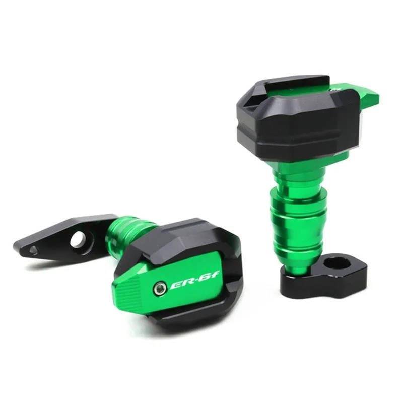 Motorrad Crash Schieberegler Schutz Decor Für Kawasaki ER-6F ER6F ER 6F Rahmen Slider Verkleidung Schutz Crash Pad Protector(Groen) von SXQPOCAR