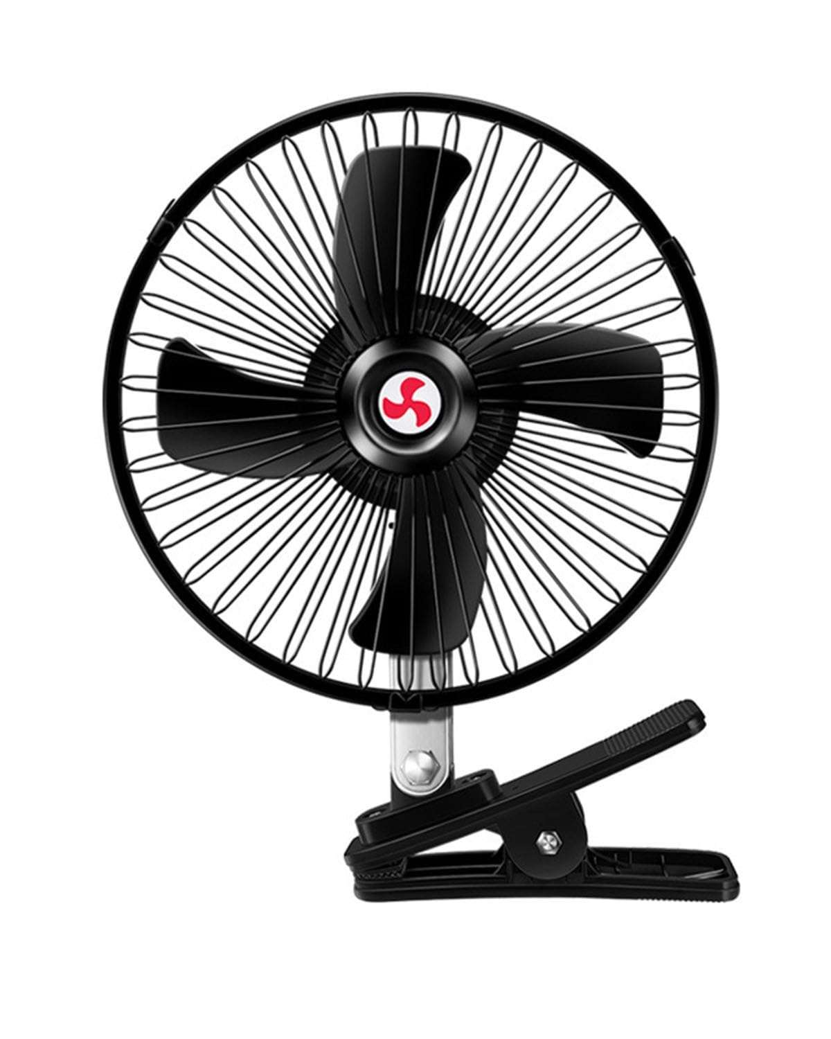 Auto Ventilator 8 Zoll 12 Bis 24V Autoventilator Für Fahrzeugkühlung Mit Verstellbarer Halterung KFZ Lüfter(Black 24V-normal Version) von SXXJVES