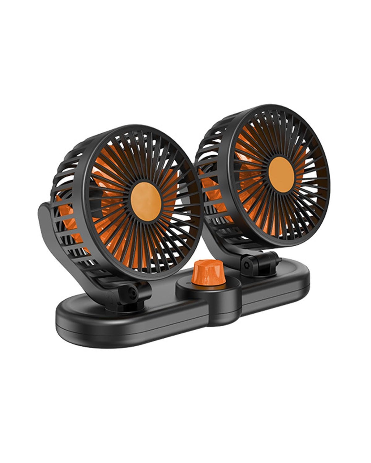 Auto Ventilator Doppelkopf 12V 24V Autolüfter USB-Anschluss Kühlfunktion KFZ Lüfter(12V) von SXXJVES