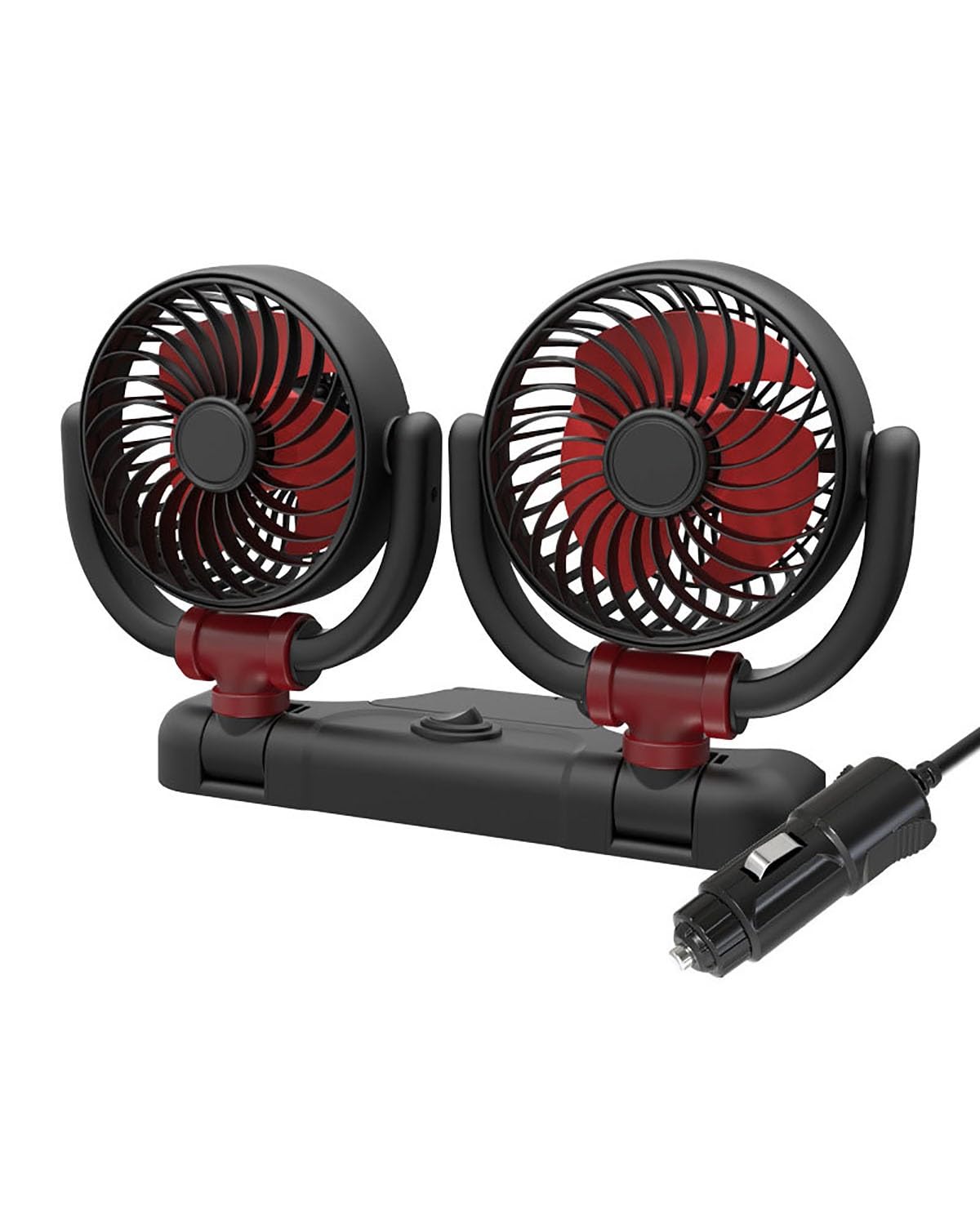Auto Ventilator Doppelkopf Faltbarer 12V 24V USB-Anschluss Autolüfter Für Sommer KFZ Lüfter(24V Model 9934C) von SXXJVES