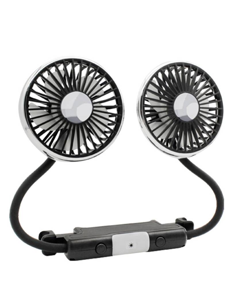 Auto Ventilator Doppelkopf Rücksitz 12V 24V USB-Anschluss Autolüfter Fahrzeuglüfter KFZ Lüfter von SXXJVES