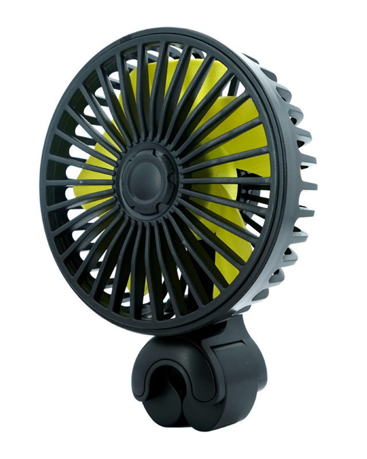 Auto Ventilator Sommer Doppelkopf 12V 24V Universeller Autolüfter USB-Anschluss KFZ Lüfter(Black 8425) von SXXJVES