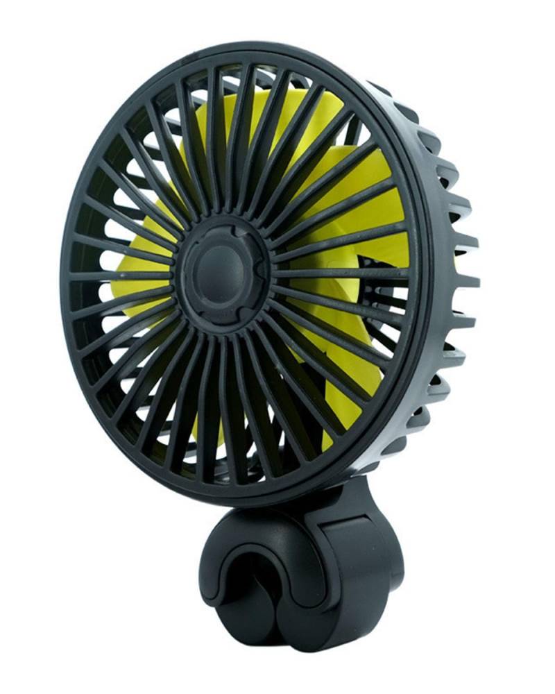 Auto Ventilator Sommer Doppelkopf 12V 24V Universeller Autolüfter USB-Anschluss KFZ Lüfter(Black 8425) von SXXJVES