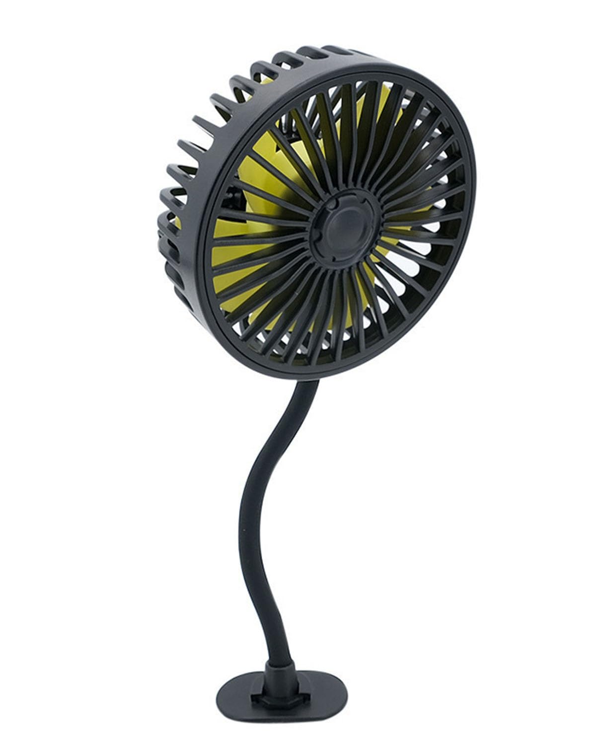 Auto Ventilator Sommer Doppelkopf 12V 24V Universeller Autolüfter USB-Anschluss KFZ Lüfter(Black 8459) von SXXJVES