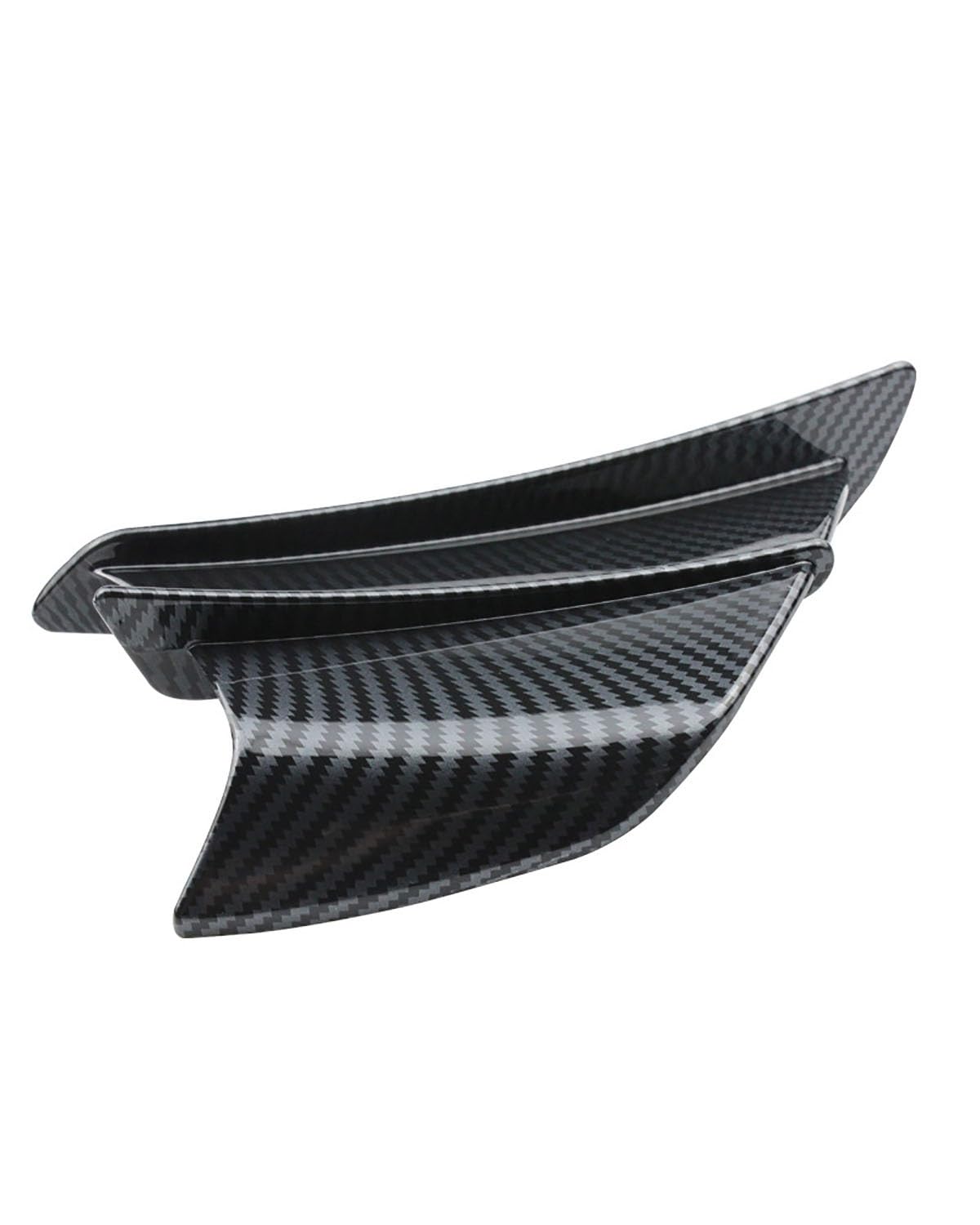 Motorrad-Winglets Universal Carbon Fiber Modifizierte Festflügel-Ansaugflügel Motorräder Flügel Aerodynamische Flügel Klebstoff Typ Festflügel Motorradspoiler(Glossy Black) von SXXJVES