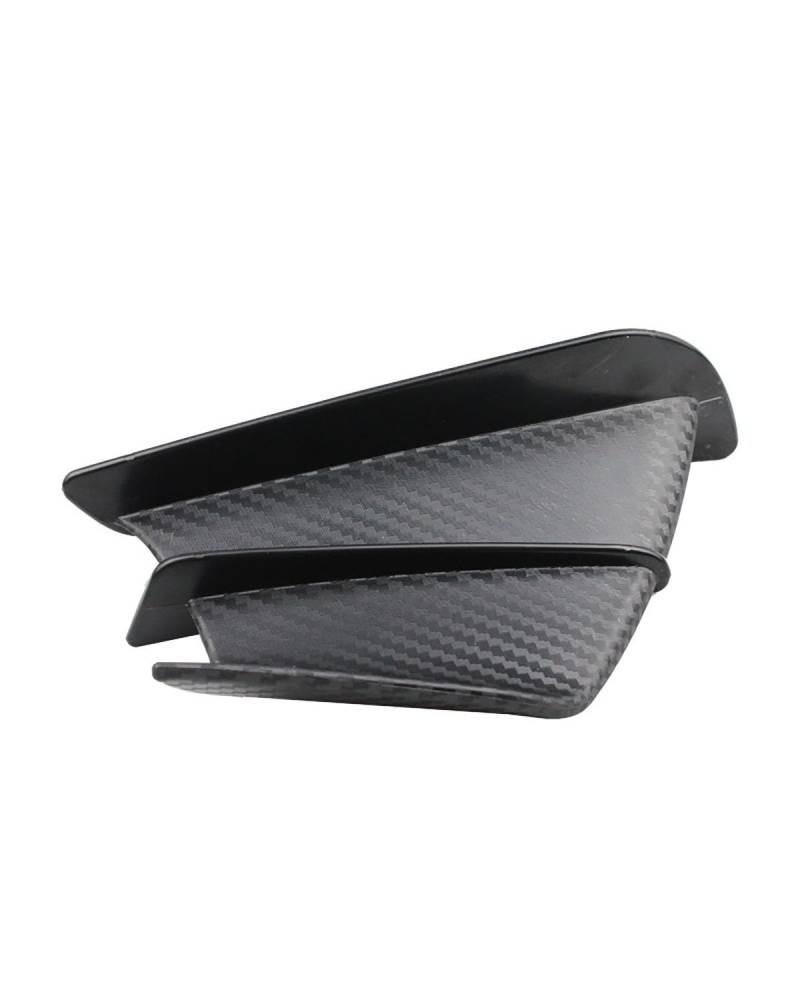 Motorrad-Winglets Universal Carbon Fiber Modifizierte Festflügel-Ansaugflügel Motorräder Flügel Aerodynamische Flügel Klebstoff Typ Festflügel Motorradspoiler(Matt Black) von SXXJVES