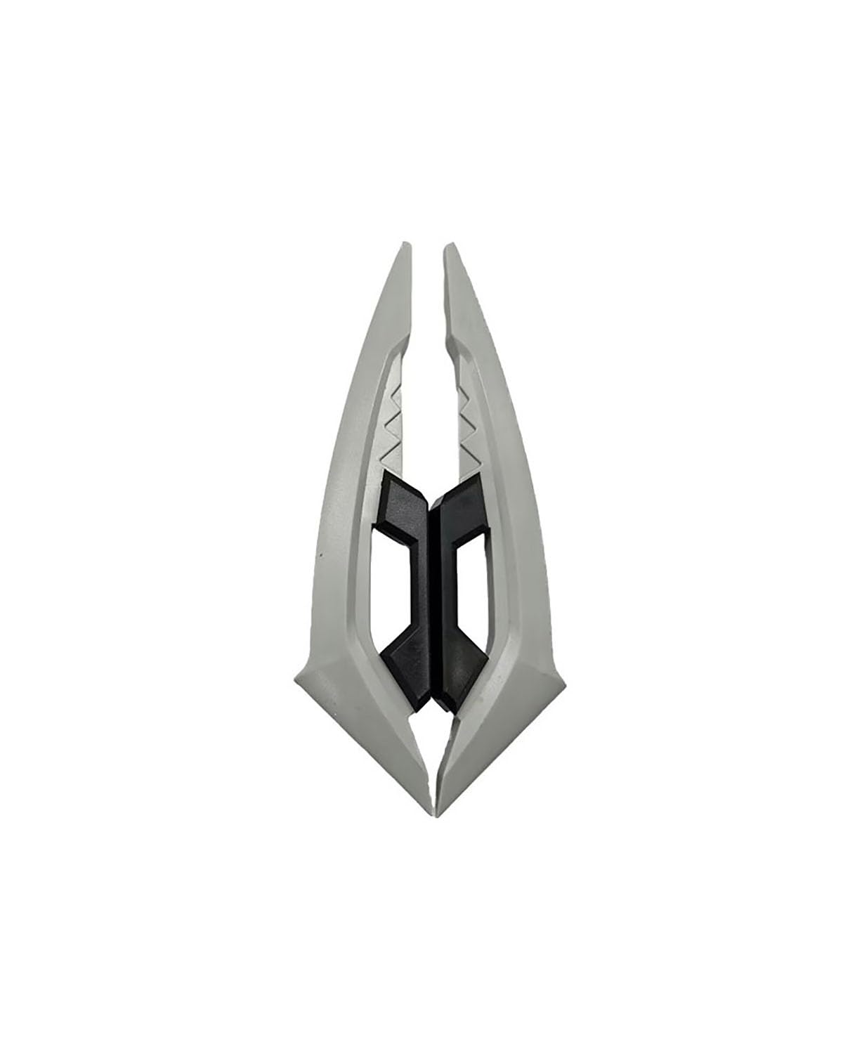 Motorrad-Winglets Universal Motorräder Körper Dekoration Aufkleber Seite Spoiler Klaue Geformt Seite Spoiler Motorradspoiler(Gray) von SXXJVES