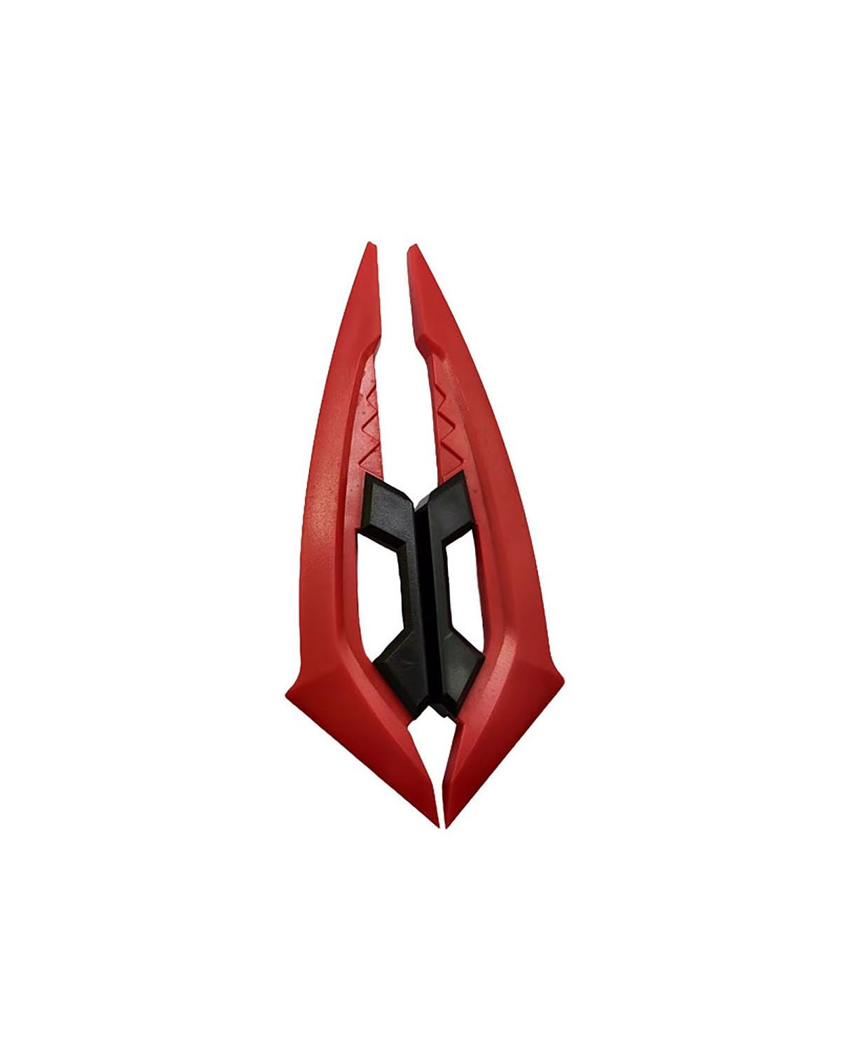 Motorrad-Winglets Universal Motorräder Körper Dekoration Aufkleber Seite Spoiler Klaue Geformt Seite Spoiler Motorradspoiler(Red) von SXXJVES