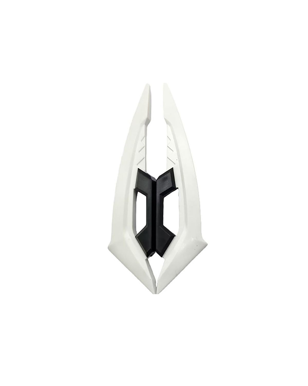 Motorrad-Winglets Universal Motorräder Körper Dekoration Aufkleber Seite Spoiler Klaue Geformt Seite Spoiler Motorradspoiler(White) von SXXJVES