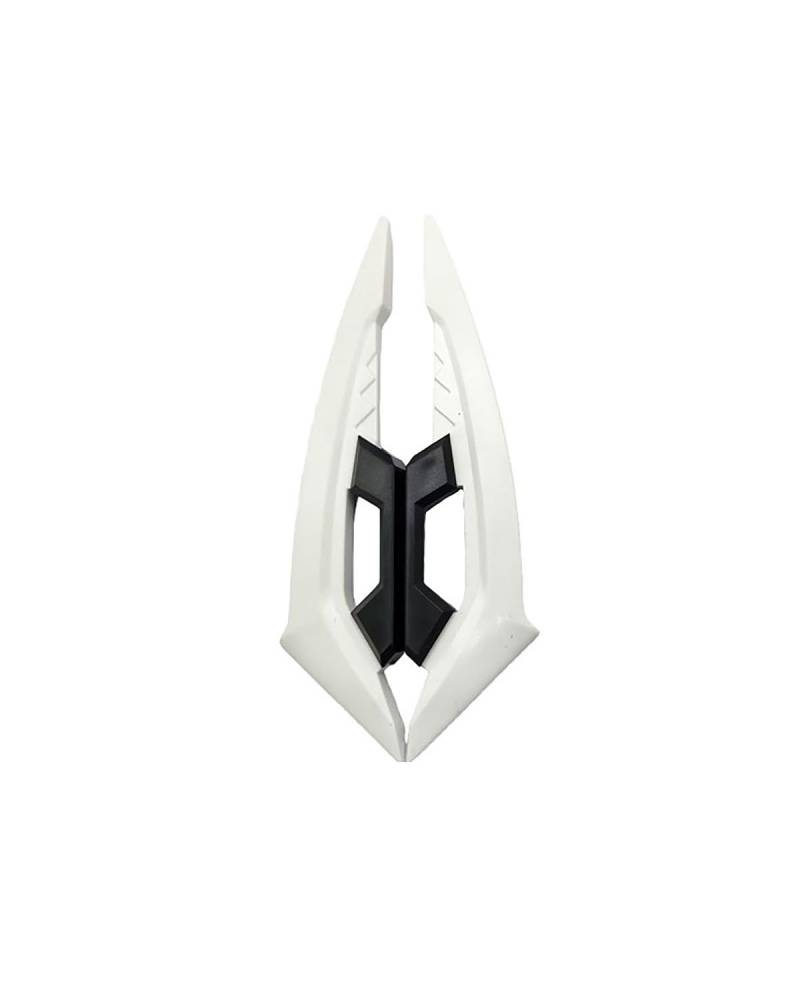 Motorrad-Winglets Universal Motorräder Körper Dekoration Aufkleber Seite Spoiler Klaue Geformt Seite Spoiler Motorradspoiler(White) von SXXJVES