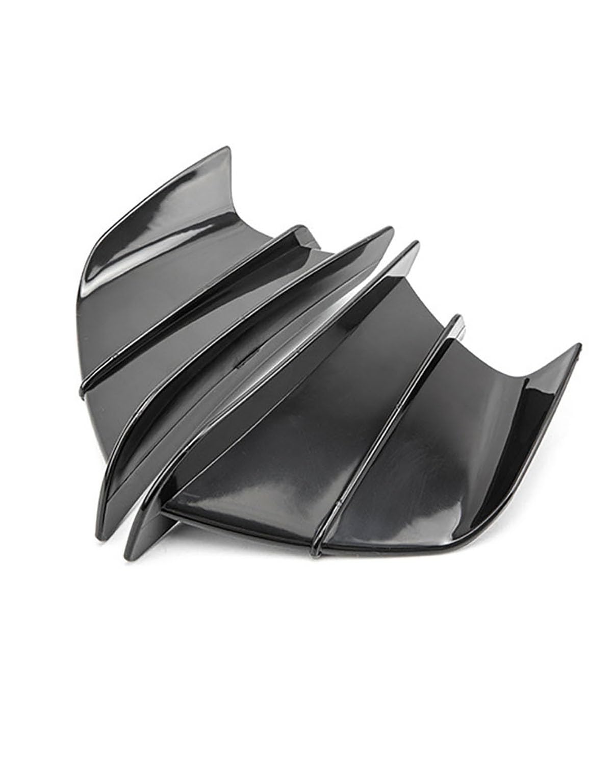 Motorrad-Winglets Universal Motorräder Modifizierten Kohlenstoff-Faser Feste Wind Power Komponente Spoiler Intake Flügel Klebstoff Typ Motorradspoiler(Pure Black) von SXXJVES