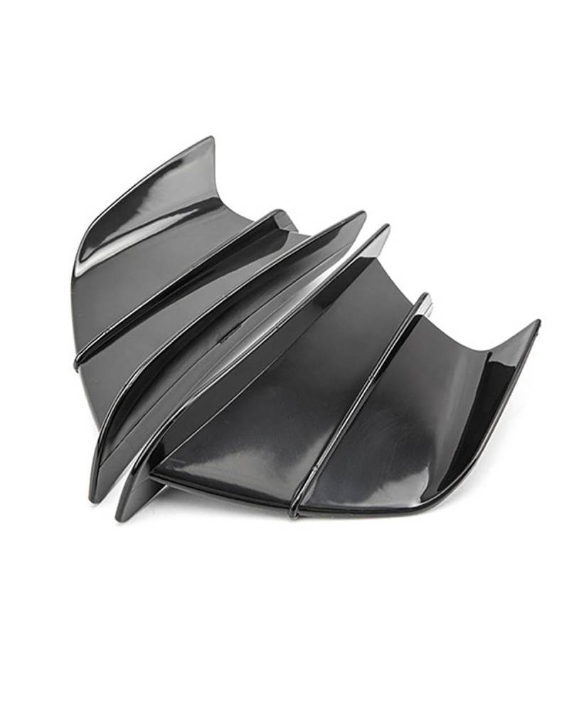 Motorrad-Winglets Universal Motorräder Modifizierten Kohlenstoff-Faser Feste Wind Power Komponente Spoiler Intake Flügel Klebstoff Typ Motorradspoiler(Pure Black) von SXXJVES