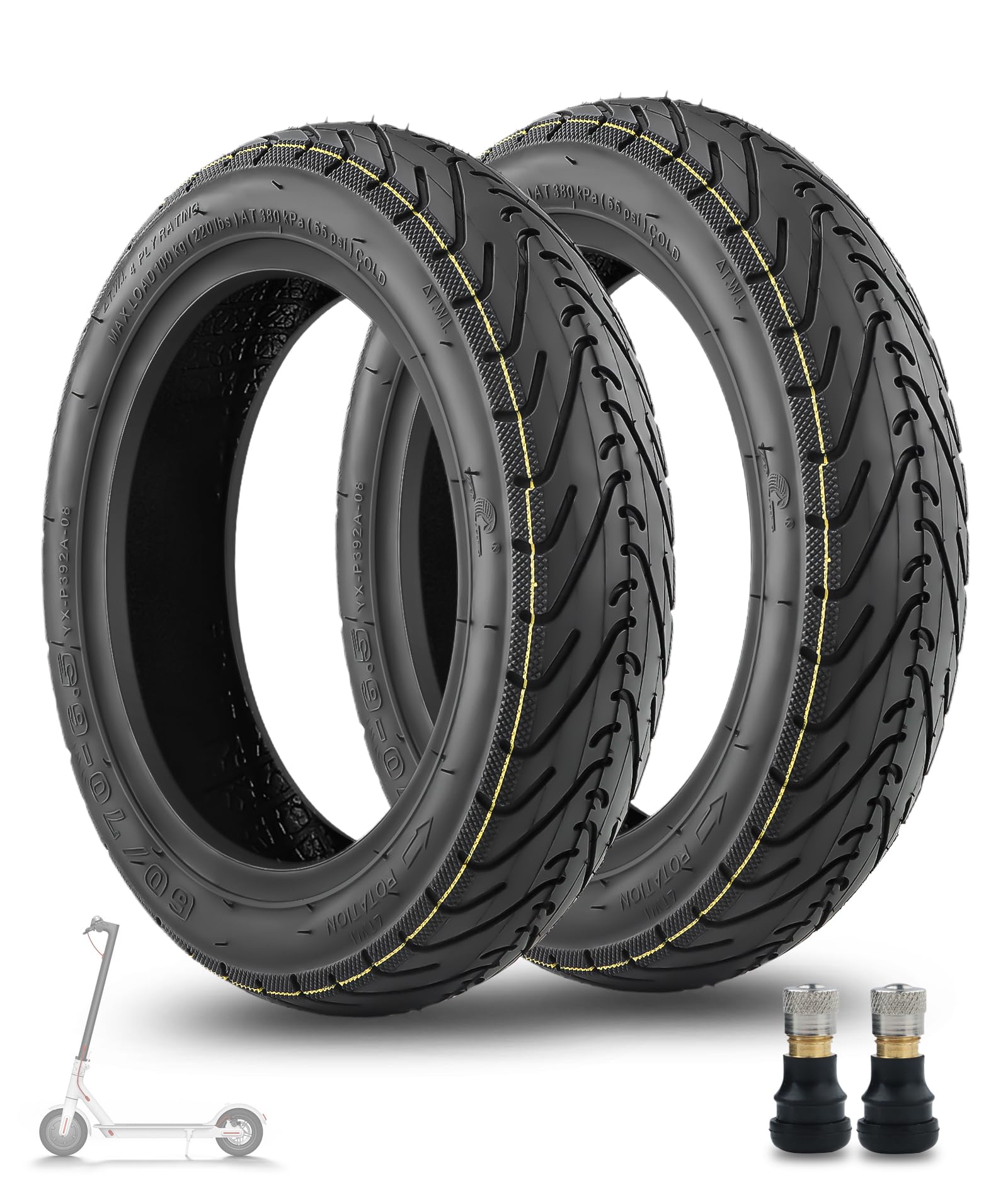 10 Zoll Reifen Tubeless für Ninebot Max G30,60/70-6.5 Tubeless Reifen Ersatzräder,Selbstreparierende Tubeless Offroad Reifen für Ninebot Max G30D 2/G30 Max/G30E/G30LP Elektroroller Offroad Reifen 10 Zoll Reifen Tubeless für Ninebot Max G30,60/70-6.5 Tubeless Reifen Ersatzräder,Selbstreparierende Tubeless Offroad Reifen für Ninebot Max G30D 2/G30 Max/G30E/G30LP Elektroroller Offroad Reifen von SYACHI