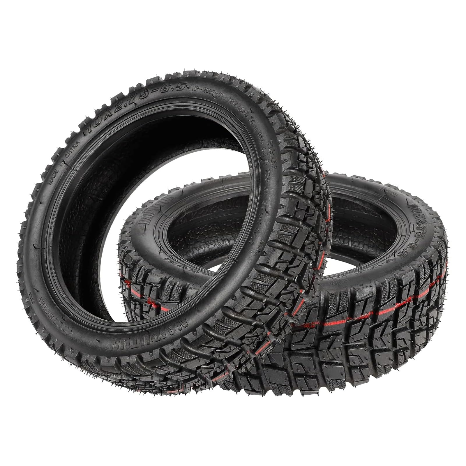 SYACHI 10 x 2,75-6,5 Reifen Schlauch für Elektroroller, Tubeless Offroad-Reifen für Speedway 5 Dualtron 3, 10 Zoll Schlauchloser Reifen AT All-Terrain Tyre Reifen Ohne Schlauch Vakuumreifen 2 Stück SYACHI 10 x 2,75-6,5 Reifen Schlauch für Elektroroller, Tubeless Offroad-Reifen für Speedway 5 Dualtron 3, 10 Zoll Schlauchloser Reifen AT All-Terrain Tyre Reifen Ohne Schlauch Vakuumreifen 2 Stück von SYACHI