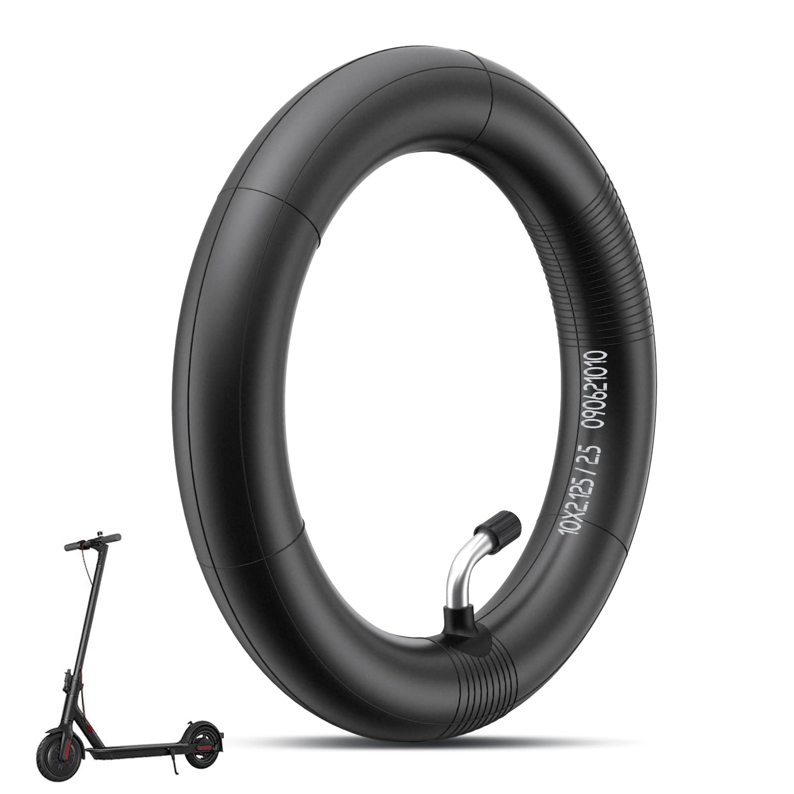 SYACHI 10x2/2.125/2.5 E Scooter Schlauch Verdicktes, 10 Zoll E Scooter Ersatzschlauch mit Silbernes Ventil, Extra Dicker Innenschlauch e Scooter, Nicht Leicht Auslaufend, 1 Stück SYACHI 10x2/2.125/2.5 E Scooter Schlauch Verdicktes, 10 Zoll E Scooter Ersatzschlauch mit Silbernes Ventil, Extra Dicker Innenschlauch e Scooter, Nicht Leicht Auslaufend, 1 Stück von SYACHI