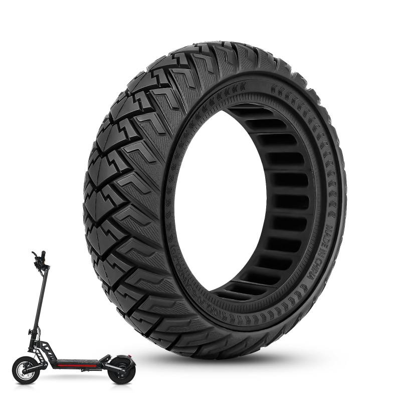 SYACHI 10x2,70-6,5 Offroad-Vollreifen für Elektroroller, Schlauchloser Offroad-Reifen, 10 Zoll Schlauchloser Reifen 10X2.70-6.5 Vakuumreifen für Kugoo G-Booster G2 Pro Elektroroller von SYACHI