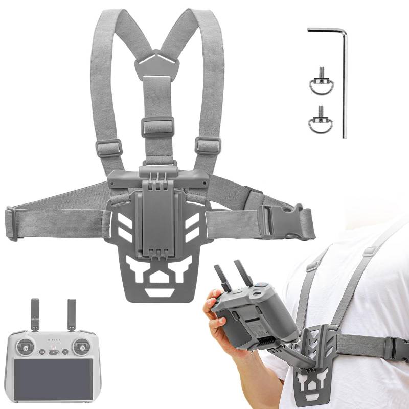 SYACHI RC Controller Umhängeband, Brustgurt-Halterung für DJl RC PRO/RC 2/1, Fernbedienungshalterung,Brustband, Gürtelhalterung für DJI RC Pro/RC 2/1 (DJl RC 2/1) von SYACHI