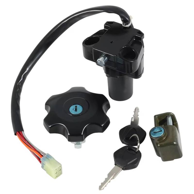 Ersatz Zündschlüssel Set Kompatibel Mit Suzuki Für DR650 Für DR650SE 1996–2022 OEM: 37000–04810 37000–04811 Motorrad-Zündschloss-Sperrschlüssel, Tankdeckel-Abdeckung, Anzugsteile von SYBLW