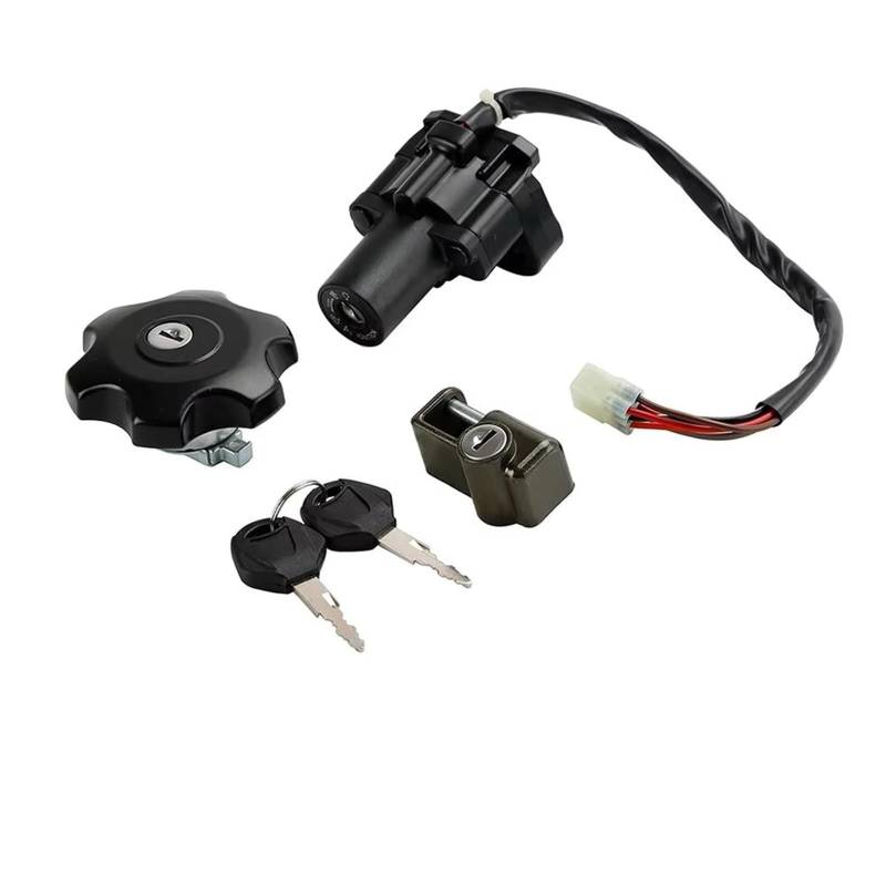 Ersatz Zündschlüssel Set Kompatibel Mit Suzuki Für DR650SE 1996 1997 1998 1999 2000 2001 2002 2003 2004-2024 Motorradzündungsschalter Lock Cap Cap Key Set von SYBLW