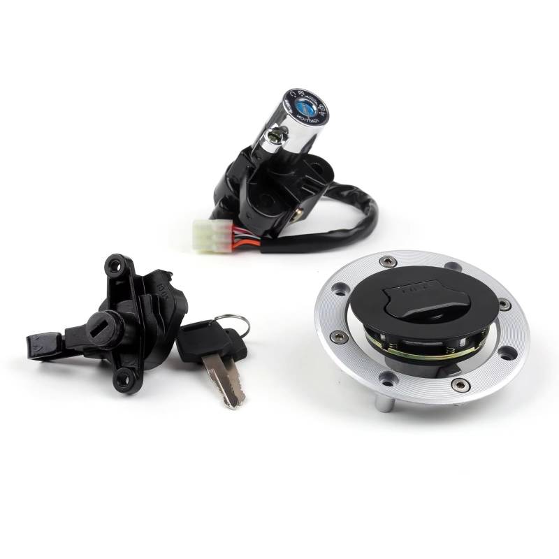 Ersatz Zündschlüssel Set Kompatibel Mit Suzuki Für GSF1200 Für Bandit 1997 1998 1999 2000 2001 2002 2003 2004 2005 Zündschloss, Tankdeckel, Schlüsselschloss-Set von SYBLW