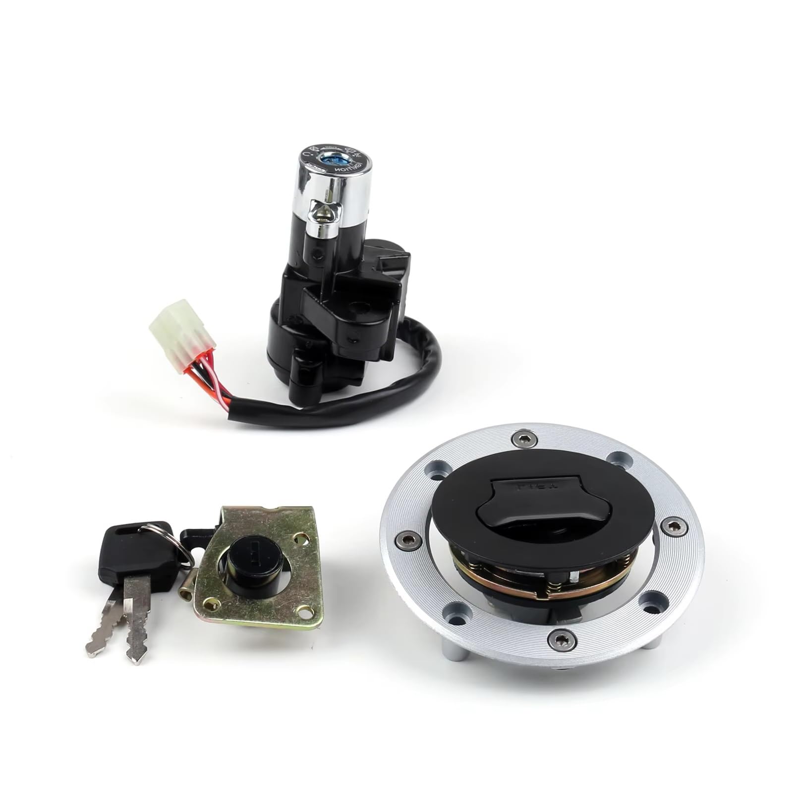 Ersatz Zündschlüssel Set Kompatibel Mit Suzuki Für GSX-R600 1997 1998 1999 2000 Für GSX-R750 1993 1994 1995-1999 Zündschloss Gas Benzin Tankdeckel Schlüsselschloss Set Ersatz Zündschlüssel Set Kompatibel Mit Suzuki Für GSX-R600 1997 1998 1999 2000 Für GSX-R750 1993 1994 1995-1999 Zündschloss Gas Benzin Tankdeckel Schlüsselschloss Set von SYBLW