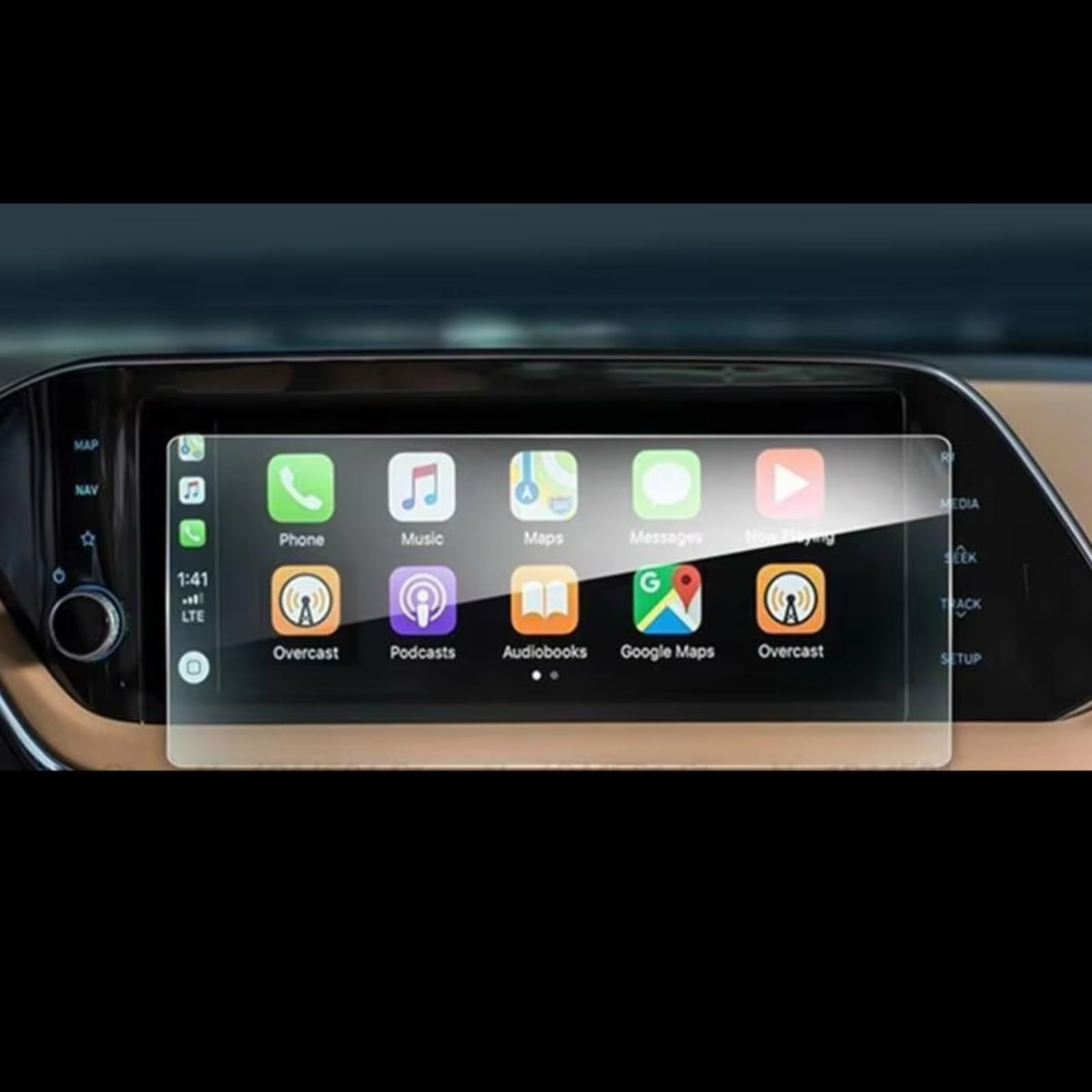 Kompatibel Mit Hyundai Für Sonata 2020 2021 2022, Auto-Infotainment, GPS-Konsole, Navigation, Gehärtetes Glas Navigation Schutzfolie(10.25 inch) von SYBLW