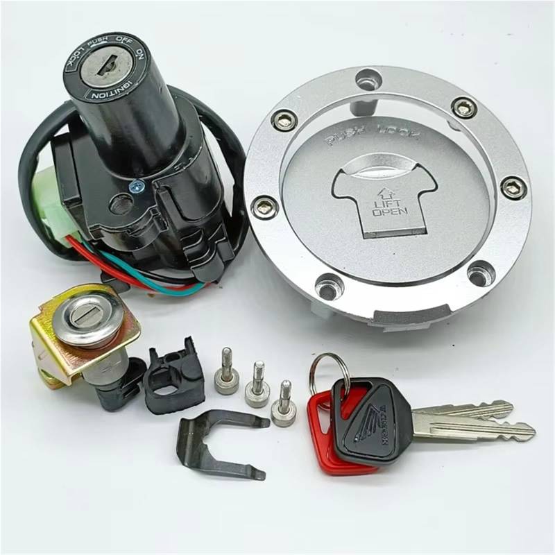 SYBLW Ersatz Zündschlüssel Set Kompatibel Mit CBR1100XX 1999 2000 2001 2002 2003 2004 2005 2006 Zündschlossschloss Motorradzubehör 35010-MAT-E03 von SYBLW