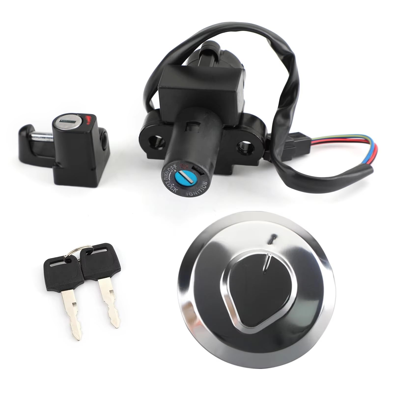 SYBLW Ersatz Zündschlüssel Set Kompatibel Mit CLR125 1998 Für XR125L 2003 2004 2005 2006 2007 2008 Zündschalter Tankdeckel Schlüsselschloss Set 35010-KFT-620 SYBLW Ersatz Zündschlüssel Set Kompatibel Mit CLR125 1998 Für XR125L 2003 2004 2005 2006 2007 2008 Zündschalter Tankdeckel Schlüsselschloss Set 35010-KFT-620 von SYBLW