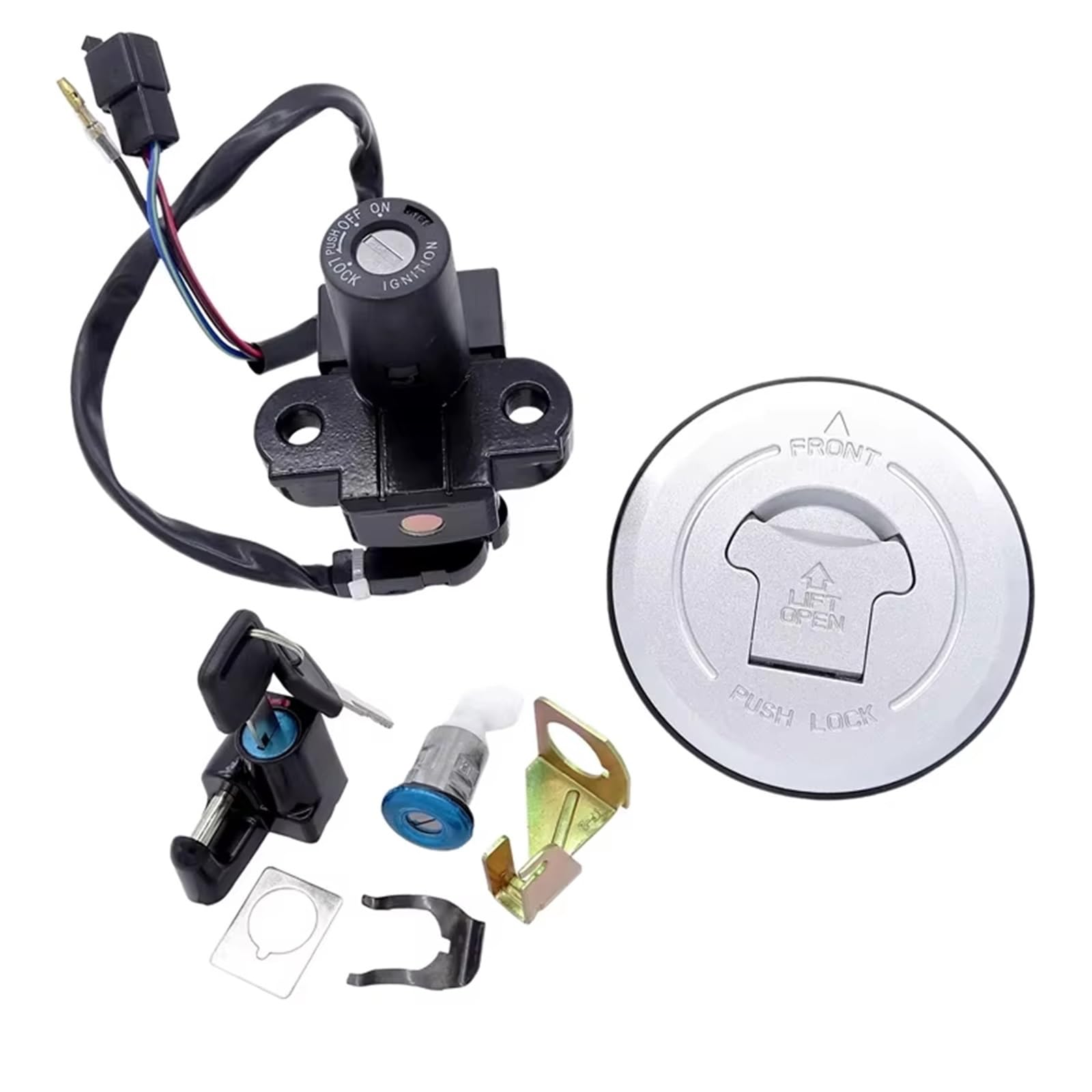 SYBLW Ersatz Zündschlüssel Set Kompatibel Mit CN250 Für Helix 1986 1987 1988–2007 1 Set Motorradschloss-Set Mit Zündschalter Tankdeckel-Abdeckungsschloss Motorrad 35010-KS4-711 SYBLW Ersatz Zündschlüssel Set Kompatibel Mit CN250 Für Helix 1986 1987 1988–2007 1 Set Motorradschloss-Set Mit Zündschalter Tankdeckel-Abdeckungsschloss Motorrad 35010-KS4-711 von SYBLW