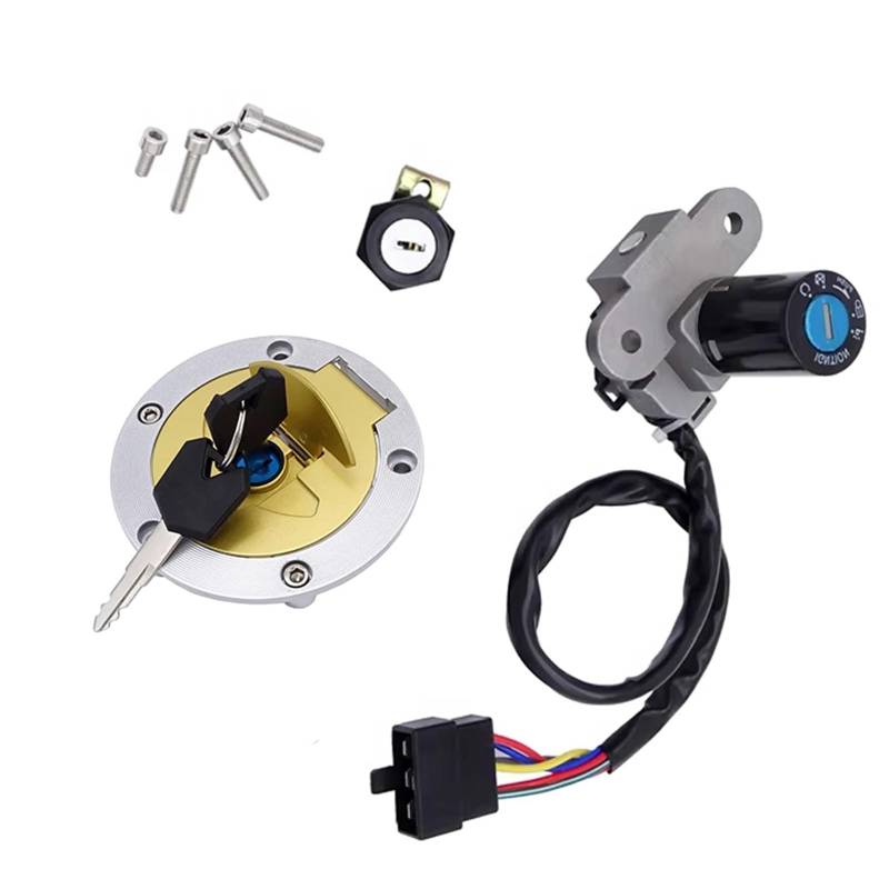 SYBLW Ersatz Zündschlüssel Set Kompatibel Mit Ducati Für Monster Für 620 2003 Für 900 1999-2004 Für 750 1996-2002 Motorrad-Zündschloss-Tank-Tankdeckel-Schloss-Kit von SYBLW