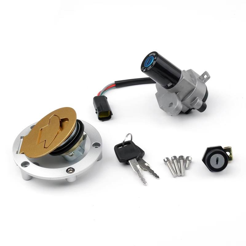 SYBLW Ersatz Zündschlüssel Set Kompatibel Mit Ducati Für ST3 2003 2004 2005 2006 2007 Für 1098 2008-2013 Für 1198 2007-2013 Zündschloss-Tankdeckel-Schlossschlüsselsatz von SYBLW