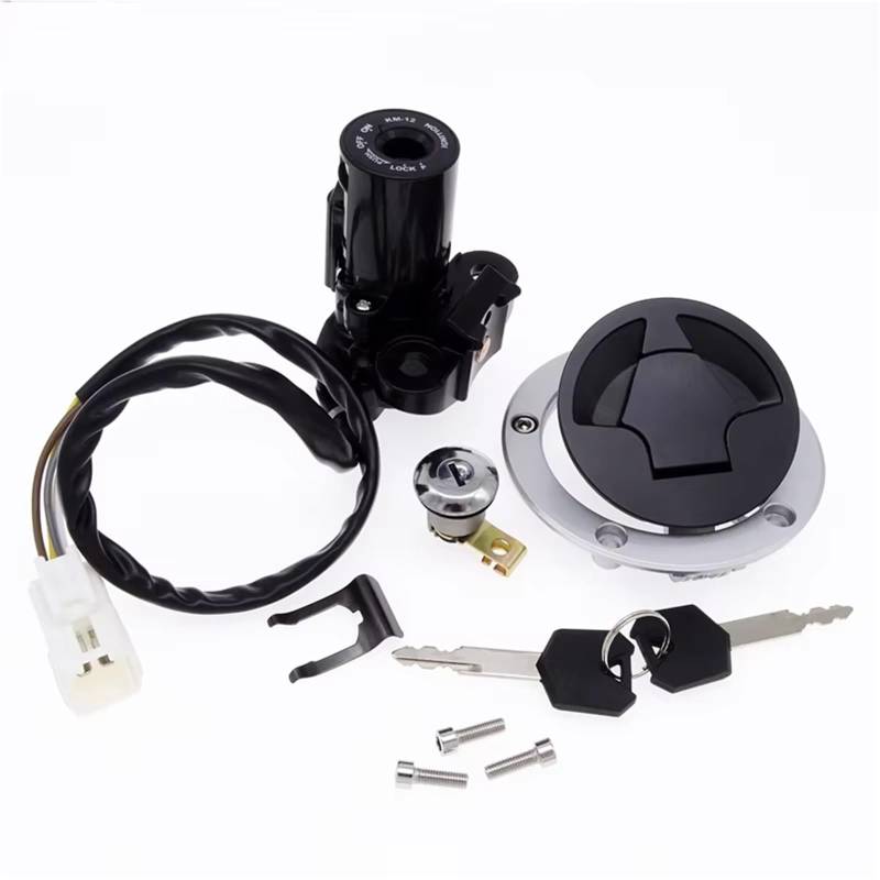 SYBLW Ersatz Zündschlüssel Set Kompatibel Mit Für Ninja Für ZX6R Für ZX636 2013-2018 Für ZX1000 Für ZX10R 2011-2015 Motorrad-Zündschalter-Tankdeckel-Schloss-Set von SYBLW