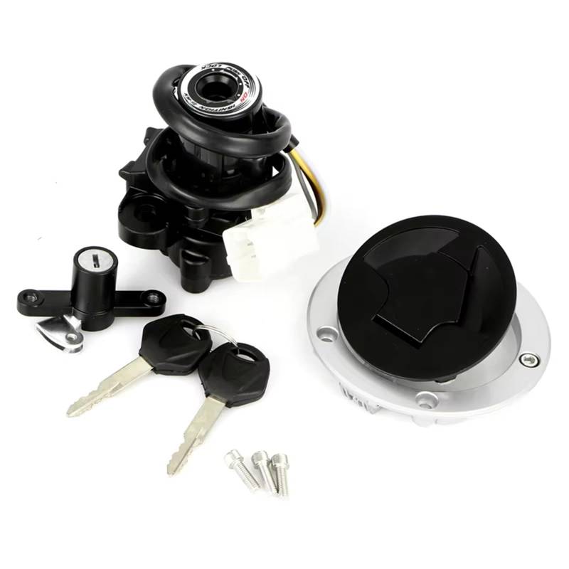 SYBLW Ersatz Zündschlüssel Set Kompatibel Mit Für ZX6R Für ZX636 Für Z1000sx 2011 2012 2013 2014 2015 2016 Motorrad-Tankdeckel-Zündschalter-Sperrschlüsselsatz von SYBLW