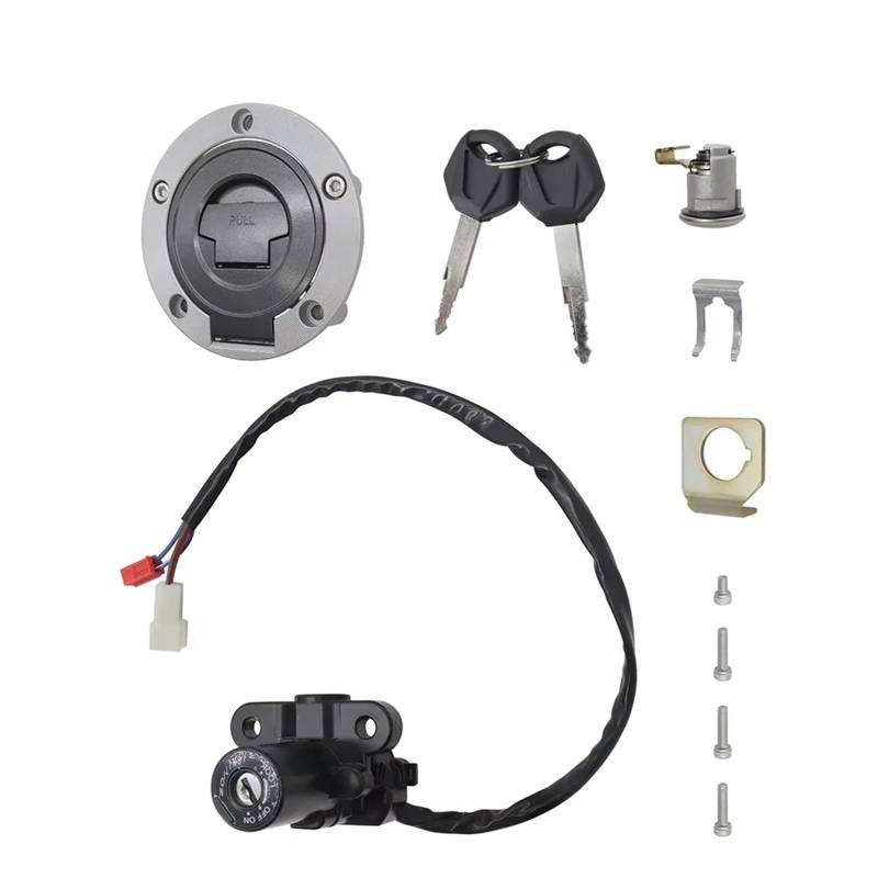 SYBLW Ersatz Zündschlüssel Set Kompatibel Mit Yamaha Für FJR1300 2001 2002 2003 2004 2005 Für YZF1000 Für R1 2007 2008 2009 2010 2011 Zündschloss-Sperrset Tankdeckel von SYBLW