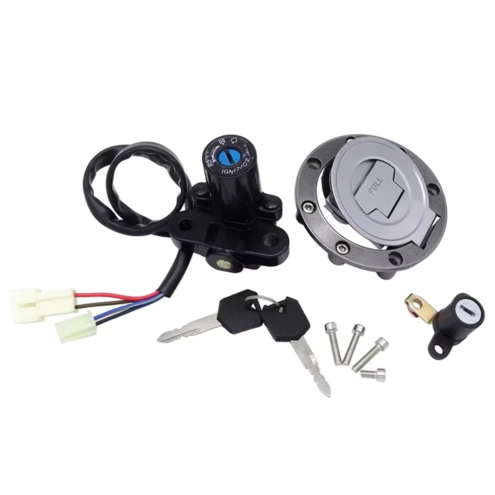 SYBLW Ersatz Zündschlüssel Set Kompatibel Mit Yamaha Für MT03 2006 2007 2008 2009 2010 2011 2012 Für YZF Für R6 Für R1 Motorrad-Zündschloss-Tankdeckel Mit 2 Schlüsselsätzen SYBLW Ersatz Zündschlüssel Set Kompatibel Mit Yamaha Für MT03 2006 2007 2008 2009 2010 2011 2012 Für YZF Für R6 Für R1 Motorrad-Zündschloss-Tankdeckel Mit 2 Schlüsselsätzen von SYBLW