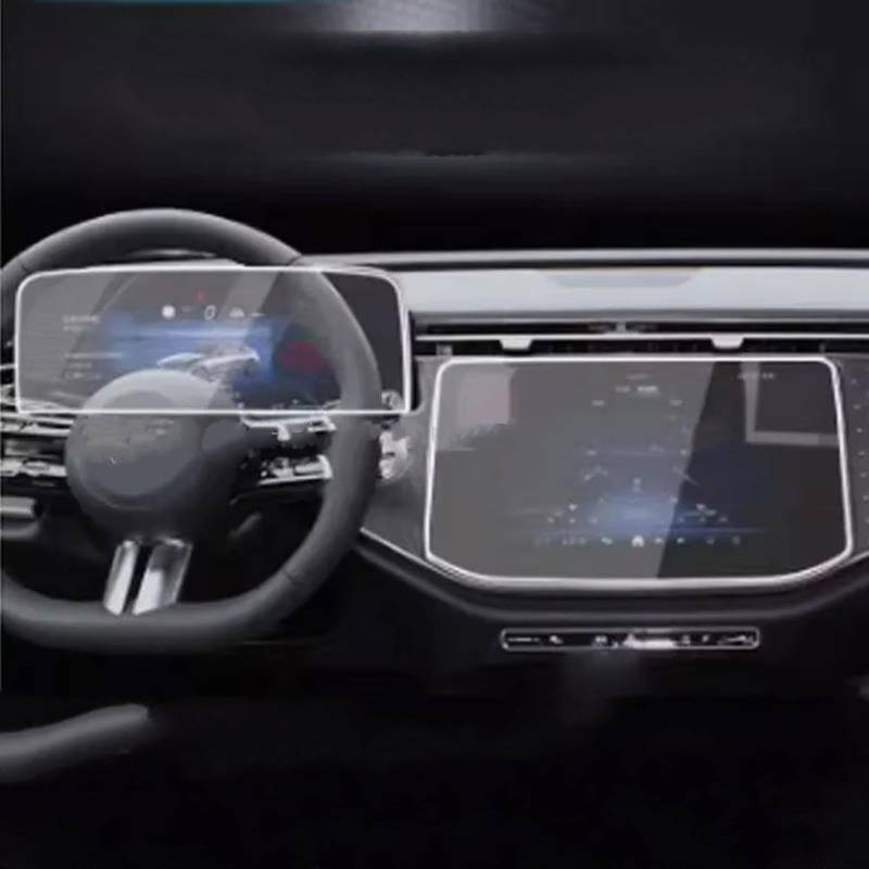 SYBLW Kompatibel Mit Benz Für E Class E300 2024, Auto-GPS-Navigation, Armaturenbrett, LCD-Displayschutz Aus Gehärtetem Glas Navigation Schutzfolie von SYBLW