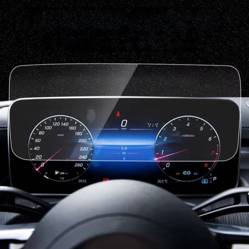 SYBLW Kompatibel Mit Benz Für EQE 350 2022, Auto-GPS Und Instrumententafel, LCD-Bildschirm, Gehärtetes Glas, Schutzfolie, Kratzfest Navigation Schutzfolie(Instrument Panel) von SYBLW