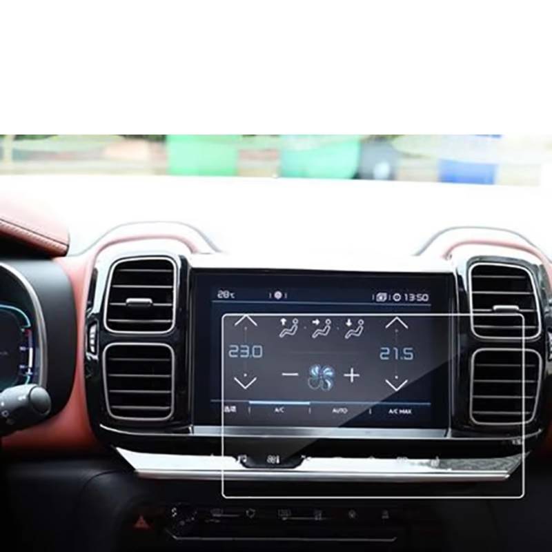 SYBLW Kompatibel Mit Citroen Für Aircross C5 2019 2020, Auto-DVD, GPS, Navigation, Gehärtetes Glas, Displayschutzfolie, Auto-Innenraum Navigation Schutzfolie von SYBLW