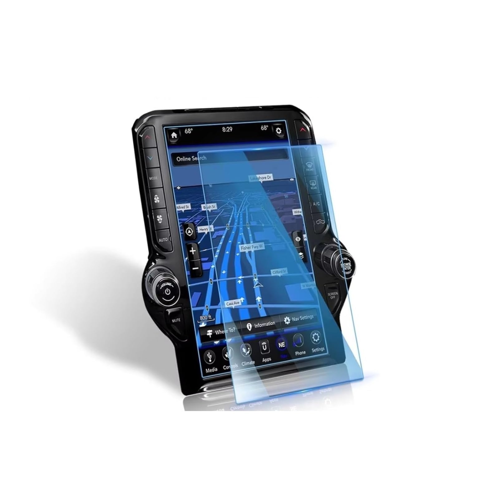 SYBLW Kompatibel Mit Dodge Für Ram 1500 2500 3500 TRX 2023 2024, Auto, 12 Zoll LCD-Bildschirm, Navigation, GPS-Schutz, Zubehör, Schutzfolie Aus Gehärtetem Glas Navigation Schutzfolie SYBLW Kompatibel Mit Dodge Für Ram 1500 2500 3500 TRX 2023 2024, Auto, 12 Zoll LCD-Bildschirm, Navigation, GPS-Schutz, Zubehör, Schutzfolie Aus Gehärtetem Glas Navigation Schutzfolie von SYBLW