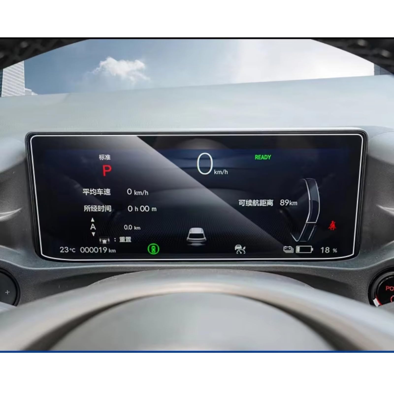 SYBLW Kompatibel Mit ENS1 2022 2023, Autozubehör, Gehärtetes Glas, LCD, GPS, Navigation Und Armaturenbrett, Gehärtetes Glas, Displayschutzfolie Navigation Schutzfolie(Dashboard) von SYBLW