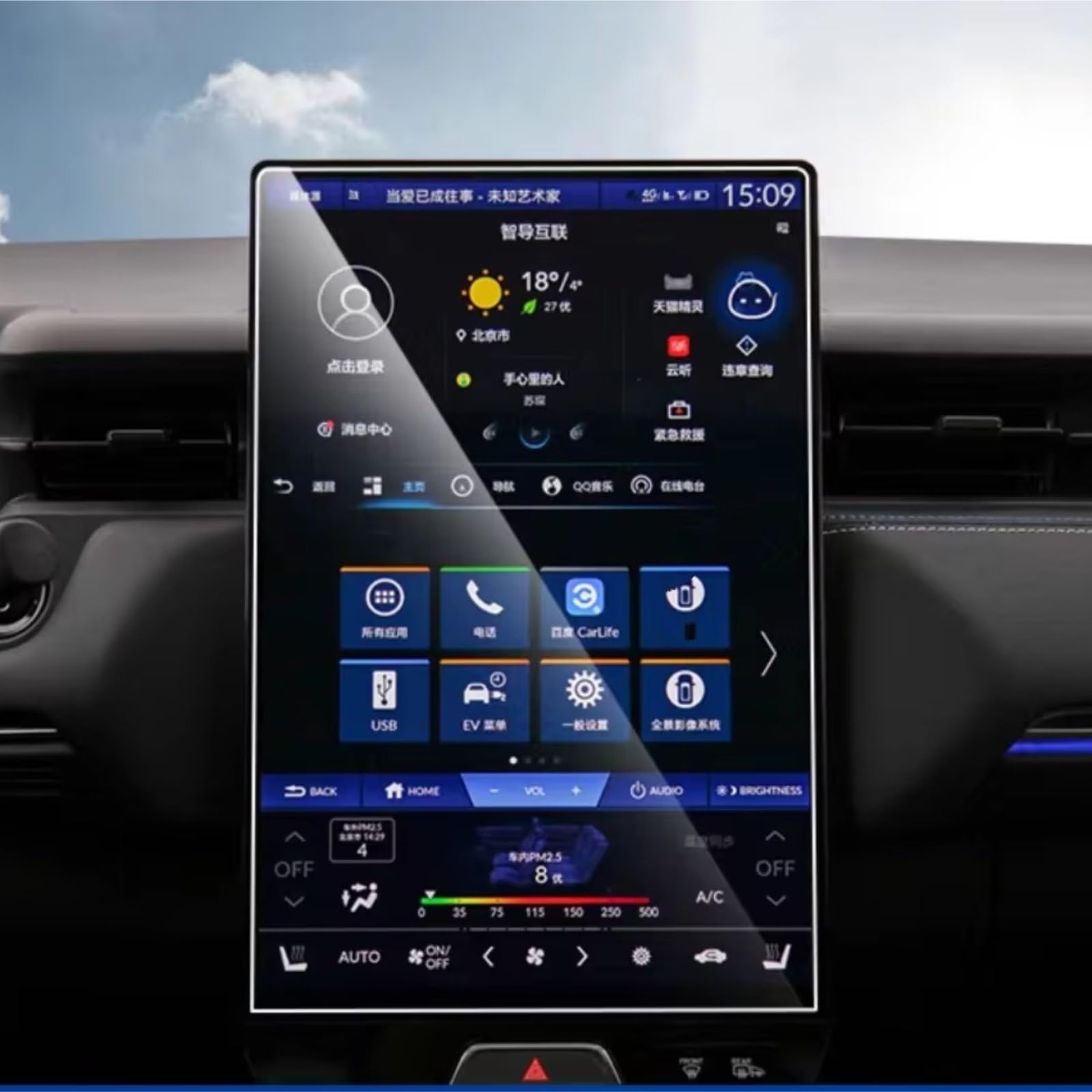 SYBLW Kompatibel Mit ENS1 2022 2023, Autozubehör, Gehärtetes Glas, LCD, GPS, Navigation Und Armaturenbrett, Gehärtetes Glas, Displayschutzfolie Navigation Schutzfolie(GPS) von SYBLW
