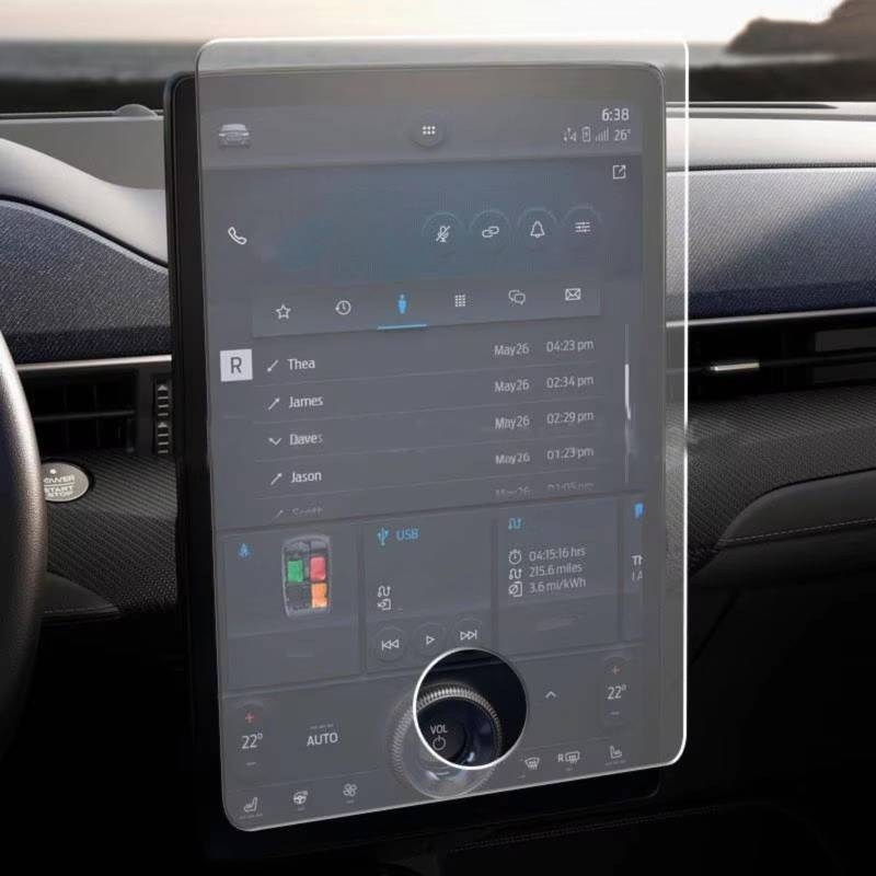 SYBLW Kompatibel Mit Ford Für Mustang Für Mach-E 2021, Autozubehör, 15,5 Zoll, Auto-Infotainment, GPS-Navigation, Gehärtetes Glas, Displayschutzfolie Navigation Schutzfolie von SYBLW