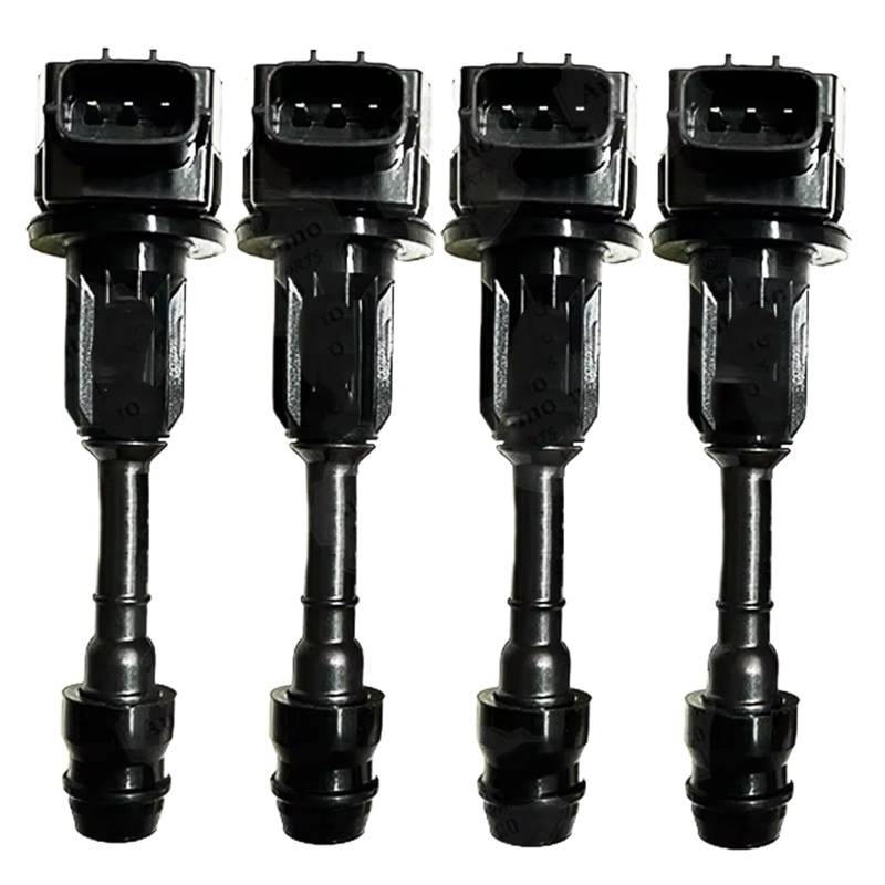 SYBLW Kompatibel Mit Nissan Für Cube Für Micra 2003-2010 Auto-Zündkerzen-Spulenpakete 22448-AX001(4pc) von SYBLW