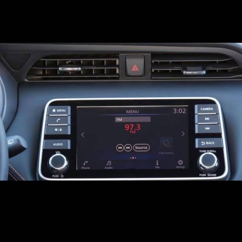 SYBLW Kompatibel Mit Nissan Für Kicks 2017 2018 2019 2020, Auto-Infotainment, GPS-Navigation, Kratzfeste Displayschutzfolie Aus Gehärtetem Glas Navigation Schutzfolie(7 inch) von SYBLW