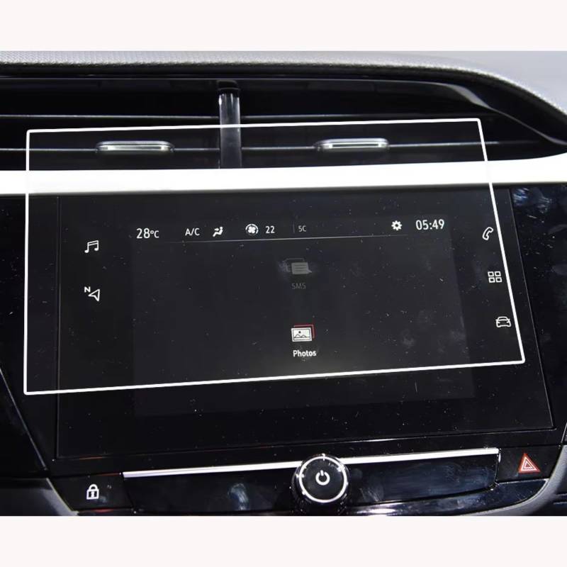 SYBLW Kompatibel Mit Opel Für Corsa GS Line 2020 2021 2022 Auto 7 Zoll Auto Infotainment GPS Navigation Displayschutzfolie Aus Gehärtetem Glas Navigation Schutzfolie von SYBLW
