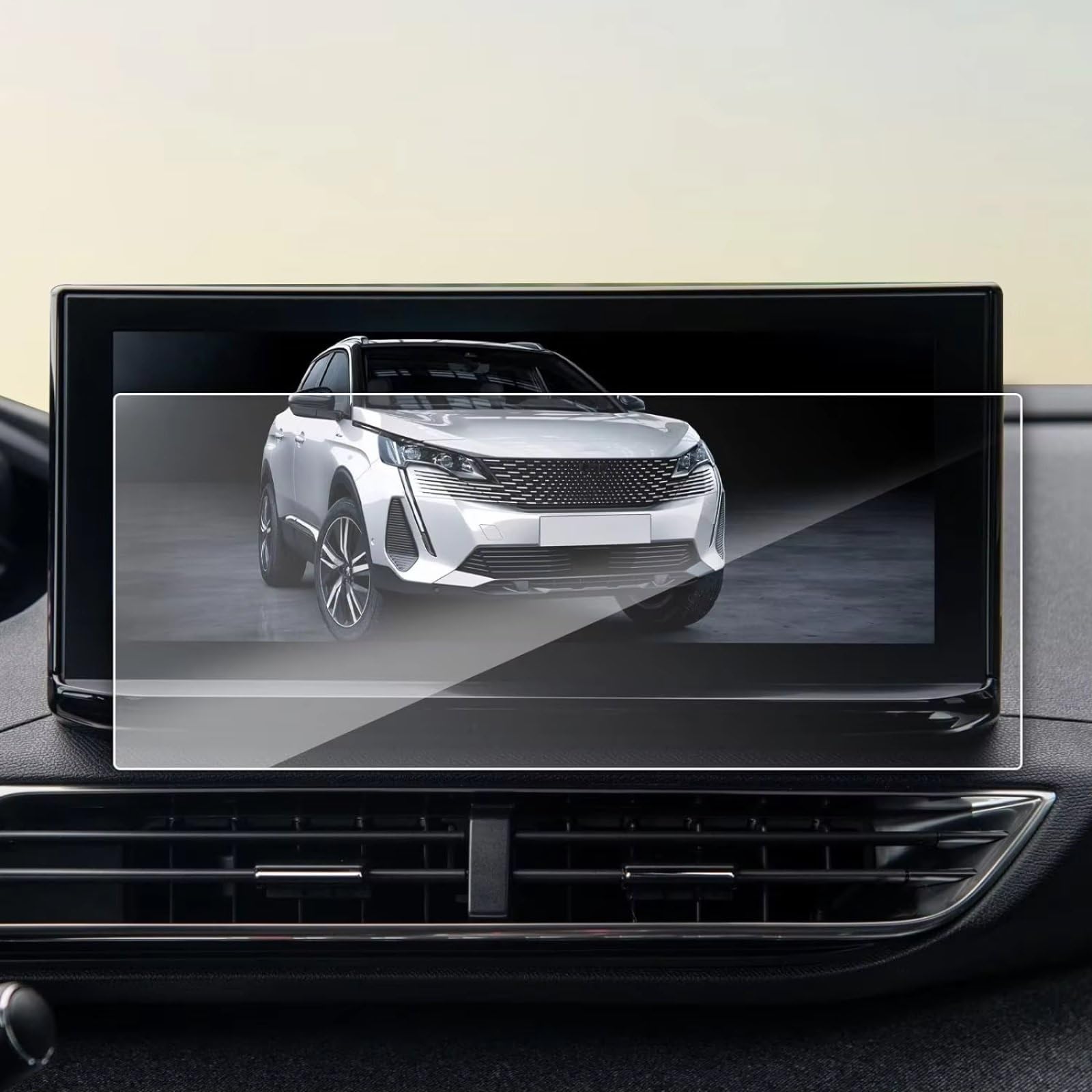 SYBLW Kompatibel Mit Peugeot Für 5008 3008 2021 2022 2023, Auto-LCD-Infotainment, GPS-Navigation, Gehärtetes Glas Und Armaturenbrett-Displayschutzfolie Navigation Schutzfolie(GPS) von SYBLW